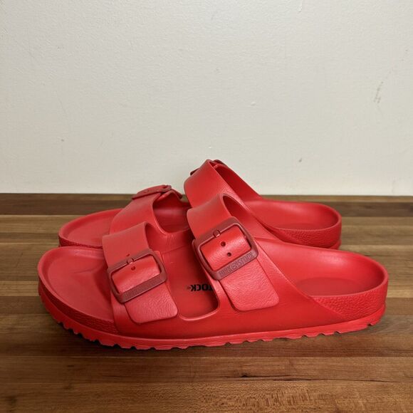 Birkenstock Arizona EVA Foam RED Sandals Size 40 L9 M7 - Picture 4 of 8